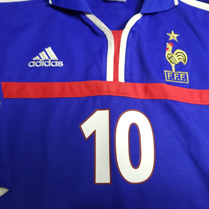 Zidane France Adidas 2000 EURO CUP Home Soccer Jersey Shirt L SKU# 647194 Adidas