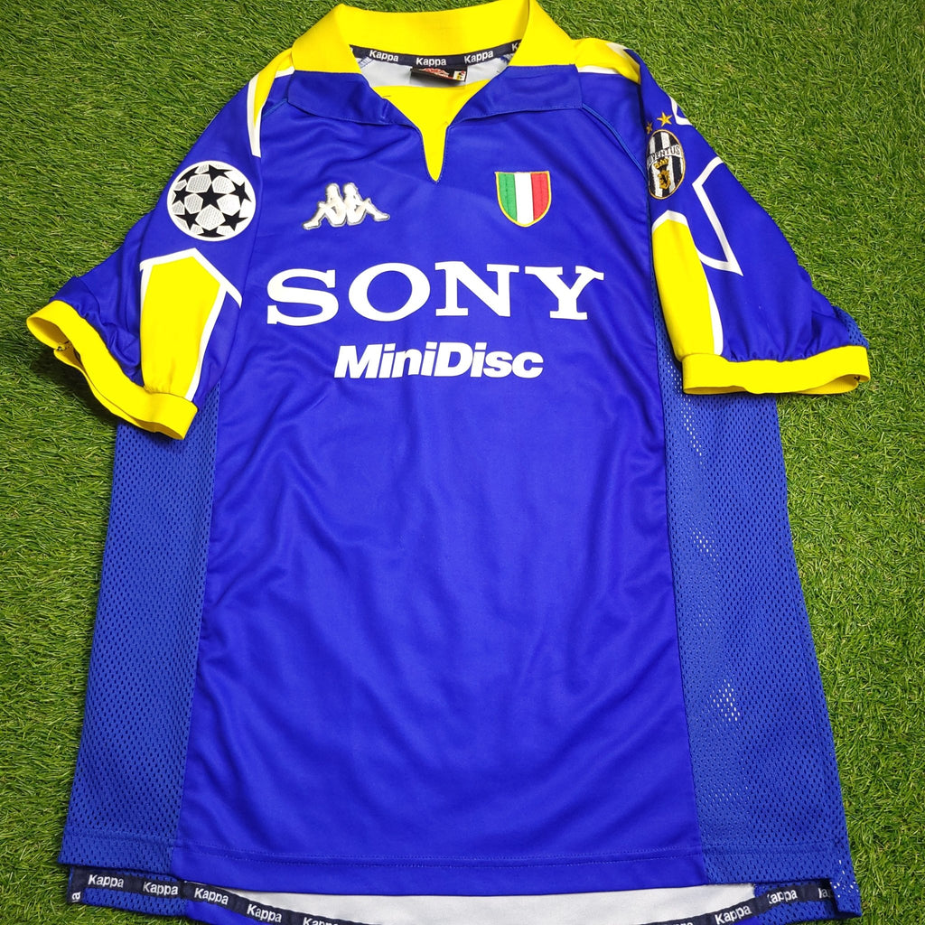 Zidane Juventus 1997 1998 UEFA Kappa Away Blue Jersey Shirt