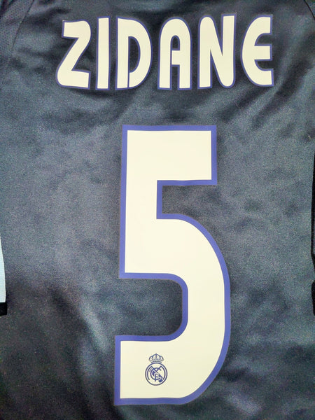 Zidane Real Madrid 2003 2004 Away Soccer Jersey Shirt L SKU# 021796 Adidas