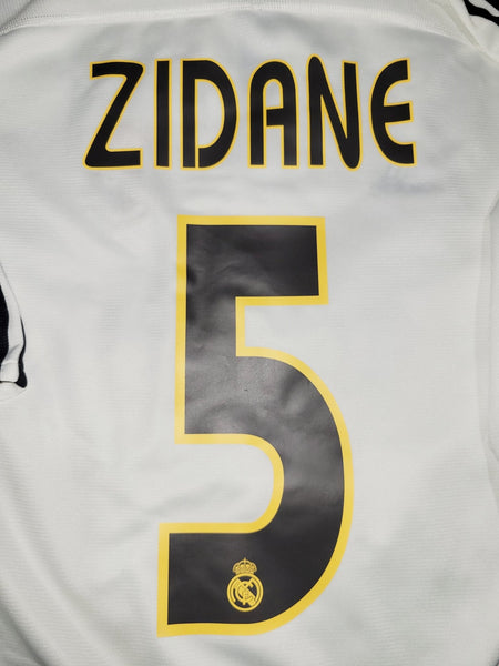 Zidane Real Madrid 2003 2004 GALACTICOS Soccer Jersey Shirt M SKU# 021804 Adidas