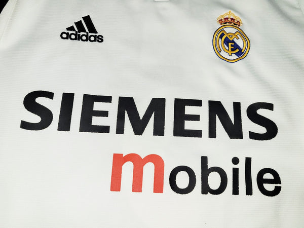Zidane Real Madrid 2003 2004 GALACTICOS Soccer Jersey Shirt M SKU# 021804 Adidas