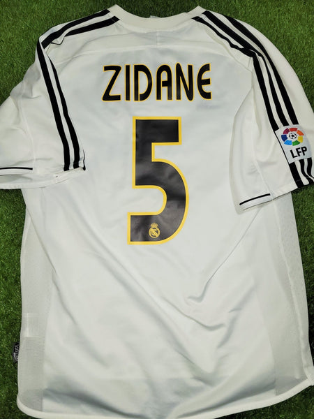 Zidane Real Madrid 2003 2004 GALACTICOS Soccer Jersey Shirt M SKU# 021804 Adidas