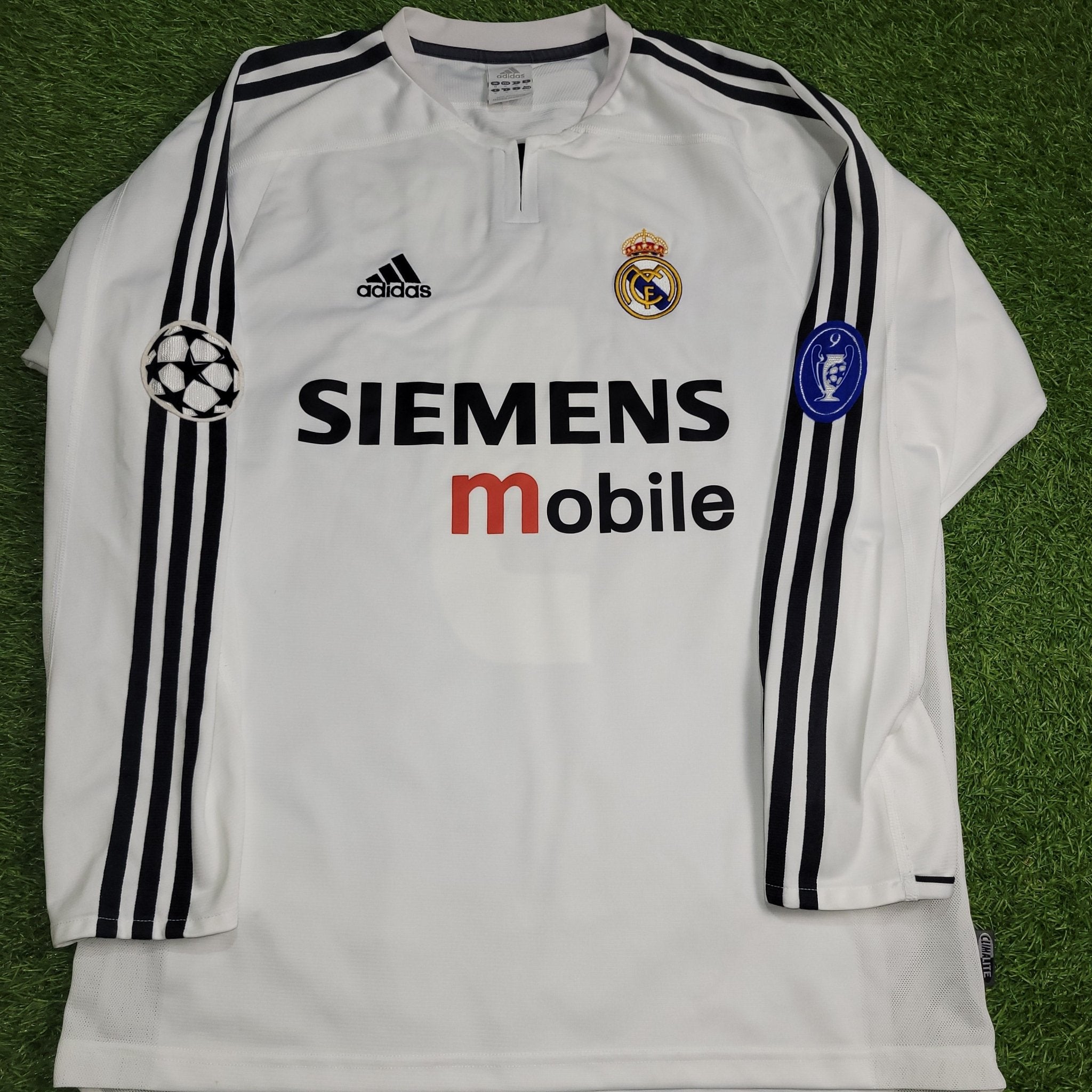 【激レア】Real Madrid 2003/2004 Varsace Zidane Real Madrid 2003 2004 UEFA Long Sleeve Soccer Jersey