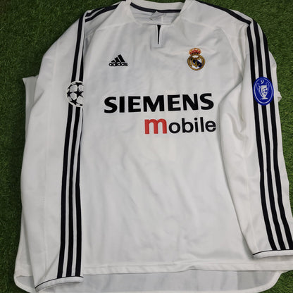 Zidane Real Madrid 2003 2004 UEFA Long Sleeve Soccer Jersey Shirt XL SKU 913869 ASR001 Adidas