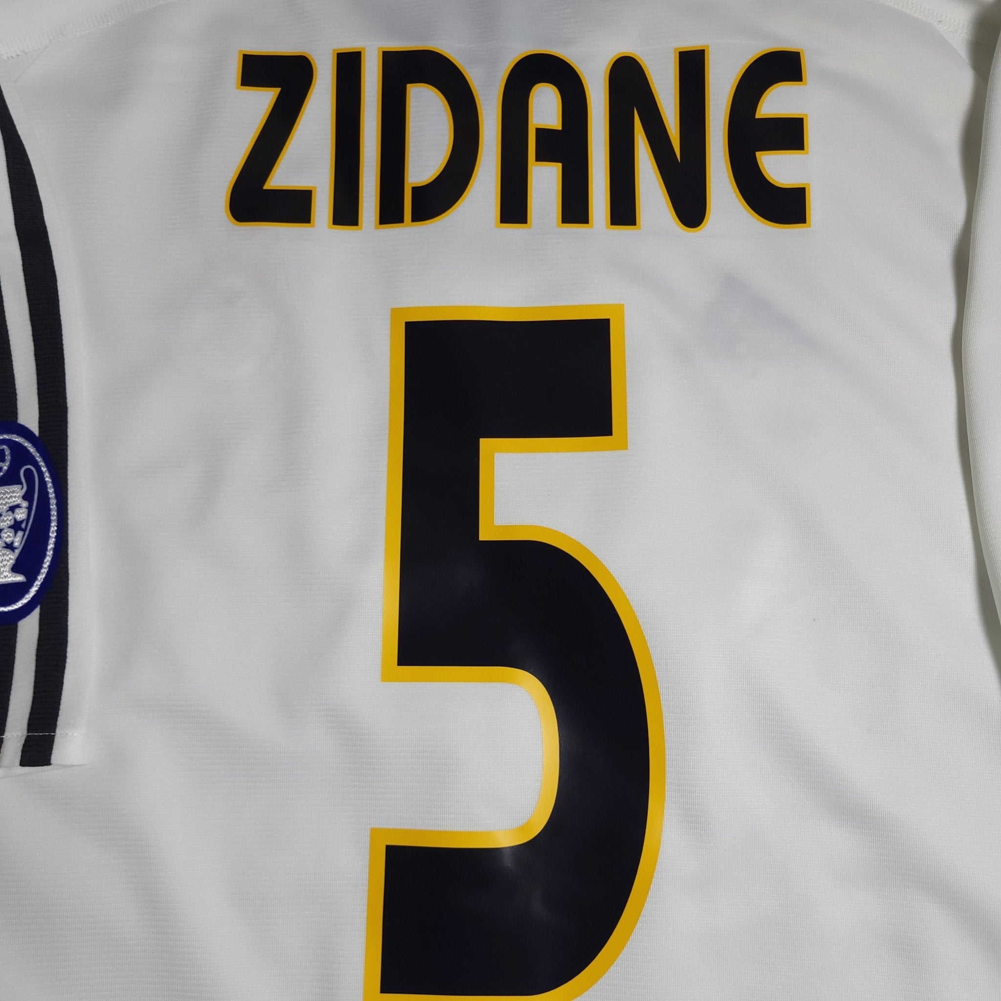 CDS Game Jersey (ホワイト) サイズL Zidane Real Madrid 2003 2004 UEFA Soccer Jersey Shirt L SKU