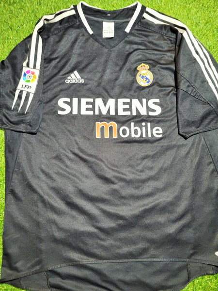 Zidane Real Madrid 2004 2005 Away Soccer Jersey Shirt L SKU# 367826 Adidas