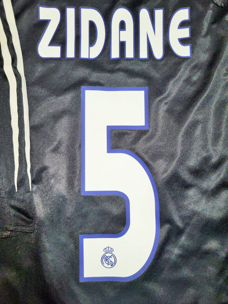 Zidane Real Madrid 2004 2005 Away Soccer Jersey Shirt L SKU# 367826 Adidas