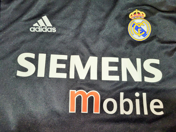 Zidane Real Madrid 2004 2005 Away Soccer Jersey Shirt L SKU# 367826 Adidas