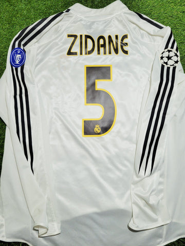 Zidane Real Madrid 2004 2005 UEFA Long Sleeve Soccer Jersey XL SKU# 367680 Adidas
