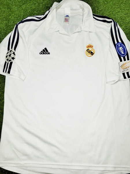 Zidane Real Madrid Centenary 2001 2002 UEFA Soccer Jersey Shirt L SKU# 134748 ASR001 Adidas