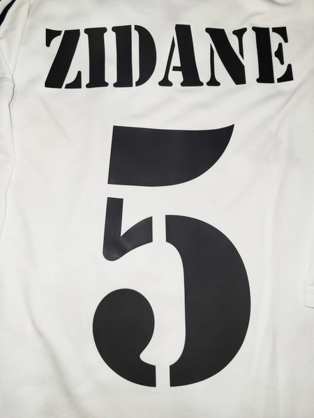 Zidane Real Madrid Centenary 2001 2002 UEFA Soccer Jersey Shirt L SKU# 134748 ASR001 Adidas