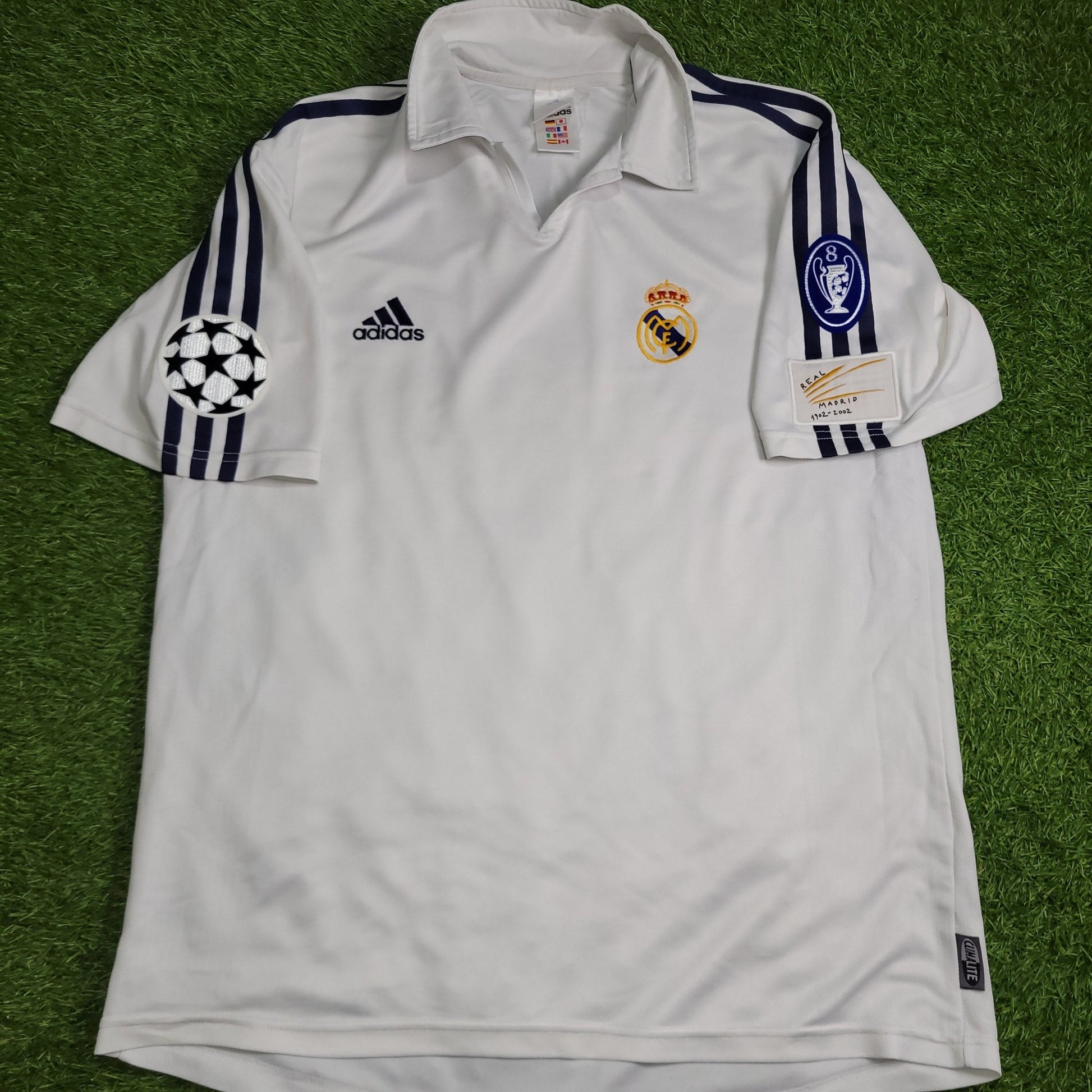 Zidane Real Madrid Centenary 2001 2002 UEFA Soccer Jersey Shirt M SKU 134748 Adidas