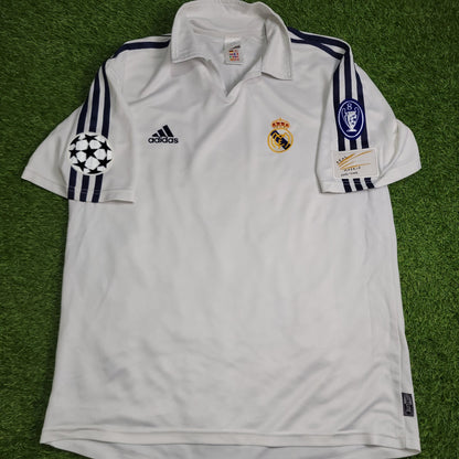 Zidane Real Madrid Centenary 2001 2002 UEFA Soccer Jersey Shirt M SKU 134748 Adidas