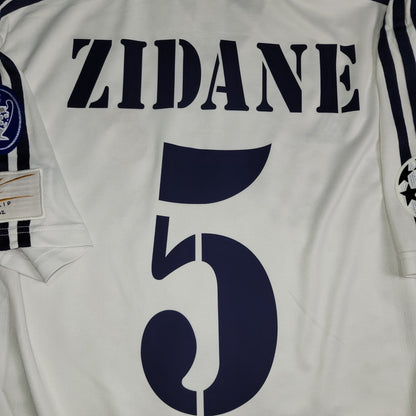 Zidane Real Madrid Centenary 2001 2002 UEFA Soccer Jersey Shirt M SKU 134748 Adidas