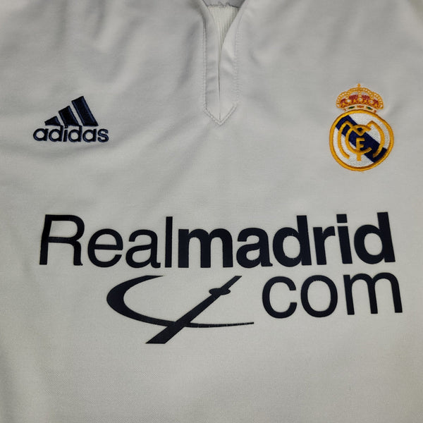 Zidane Real Madrid DEBUT SEASON 2001 2002 Home Soccer Jersey Shirt XL SKU# 695856 Adidas