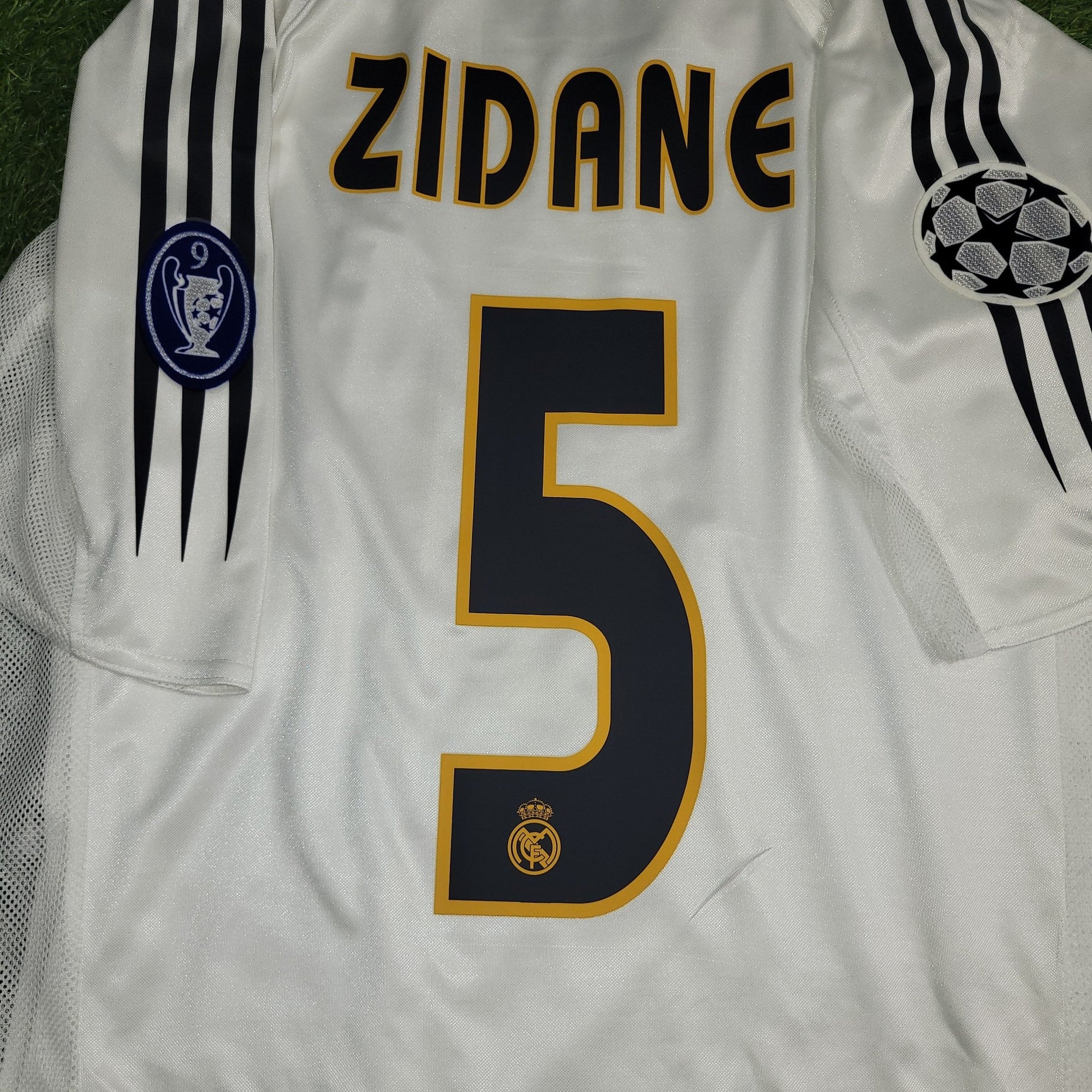 Zidane Real Madrid PLAYER ISSUE UEFA 2004 2005 Soccer Jersey Shirt M SKU 367843 Adidas