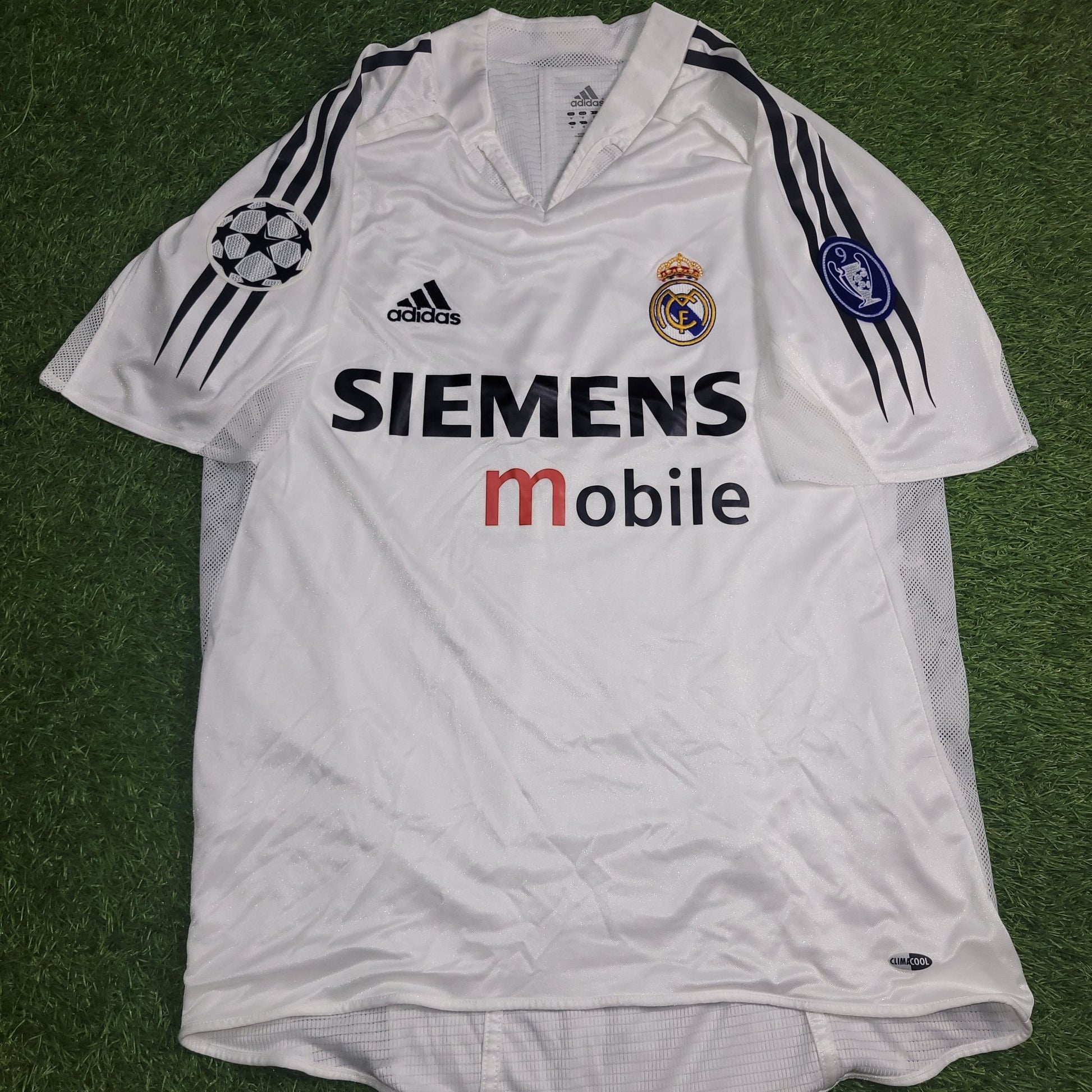 Zidane Real Madrid PLAYER ISSUE UEFA 2004 2005 Soccer Jersey Shirt M SKU 367843 Adidas