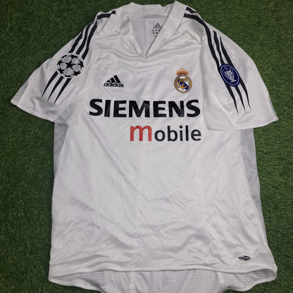 Zidane Real Madrid PLAYER ISSUE UEFA 2004 2005 Soccer Jersey Shirt M SKU 367843 Adidas