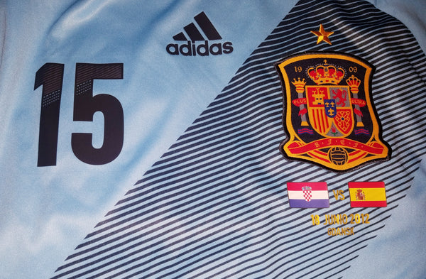 Ramos Spain MATCH ISSUED 2012 EURO CUP Jersey Camiseta Espana Shirt L