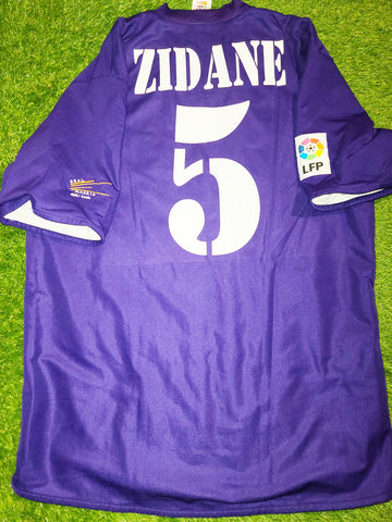 Zidane Real Madrid CENTENARY 2002 2003 Third Purple Reversible Jersey Shirt L SKU# 156649 ASR001/05