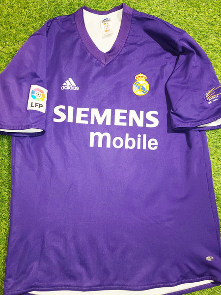 Zidane Real Madrid CENTENARY 2002 2003 Third Purple Reversible Jersey Shirt L SKU# 156649 ASR001/05