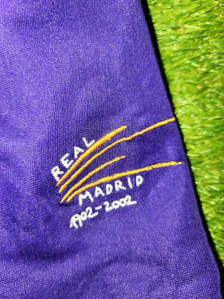 Zidane Real Madrid CENTENARY 2002 2003 Third Purple Reversible Jersey Shirt L SKU# 156649 ASR001/05