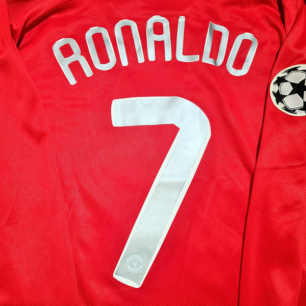 Cristiano Ronaldo Nike Manchester United 2007 2008 UEFA FINAL Home Long Sleeve Jersey Shirt M SKU# 237925-666