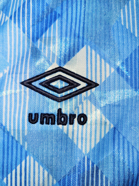 England Umbro 1990 WORLD CUP Third Blue Jersey Shirt L