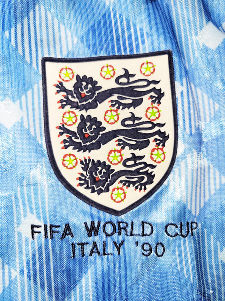 England Umbro 1990 WORLD CUP Third Blue Jersey Shirt L