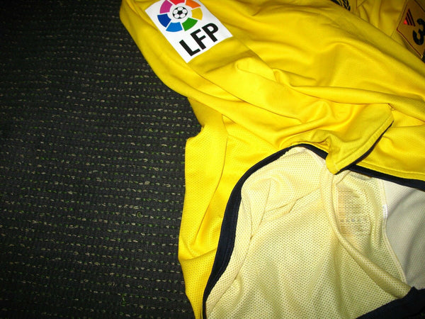Iniesta Barcelona MATCH WORN 2008 2009 Yellow Long Sleeve Jersey Shirt Camiseta M - foreversoccerjerseys