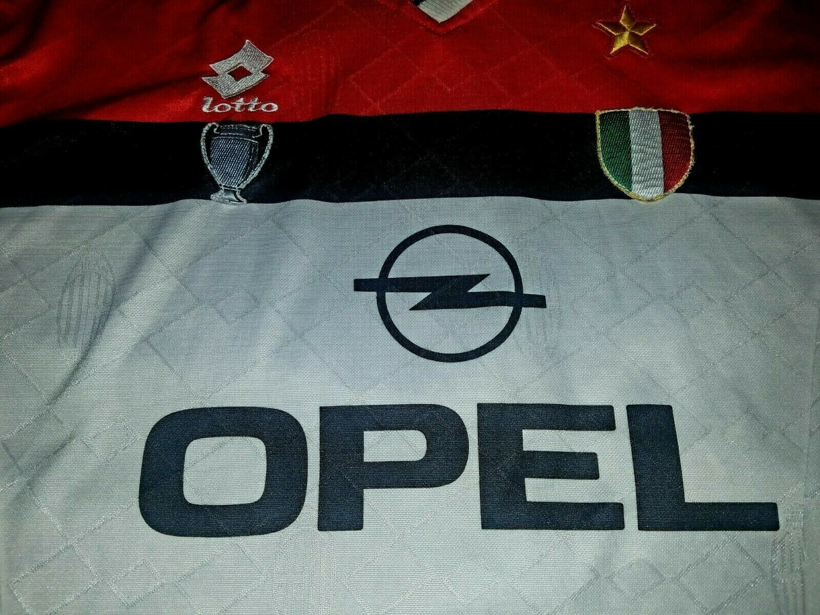 AC Milan Lotto Long Sleeve 1994 1995 White Jersey Maglia Shirt XL - foreversoccerjerseys