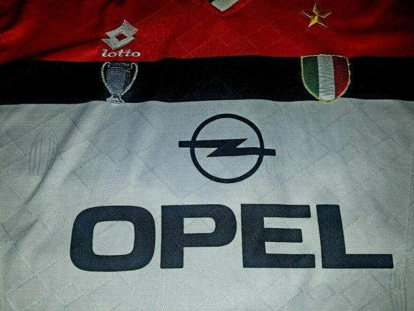 AC Milan Lotto Long Sleeve 1994 1995 White Jersey Maglia Shirt XL - foreversoccerjerseys