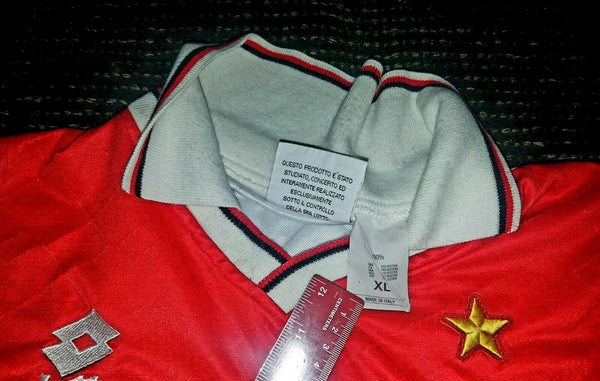AC Milan Lotto Long Sleeve 1994 1995 White Jersey Maglia Shirt XL - foreversoccerjerseys