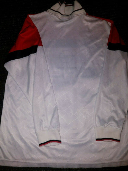 AC Milan Lotto Long Sleeve 1994 1995 White Jersey Maglia Shirt XL - foreversoccerjerseys