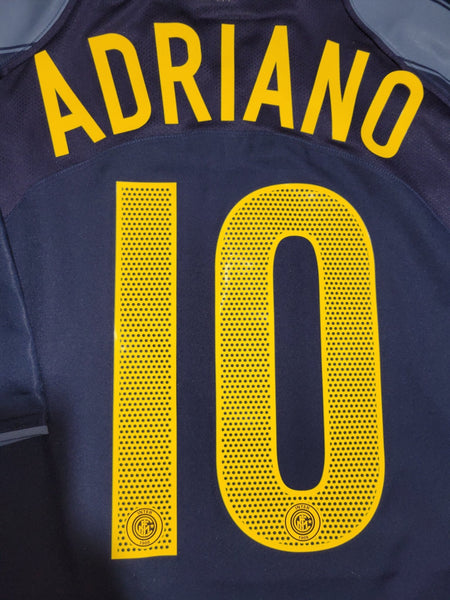 Adriano Inter Milan 2004 2005 2006 Third UEFA Soccer Jersey Shirt XL Nike