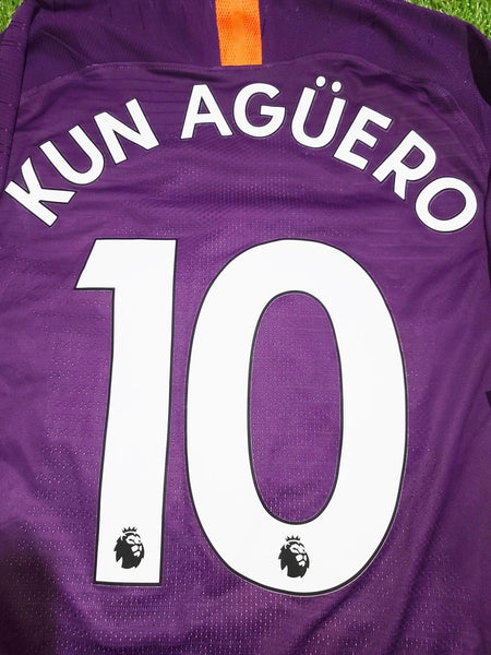 Aguero Manchester City 2018 2019 PLAYER ISSUE VAPORKNIT Away Purple Jersey Shirt Camiseta BNWT M SKU# 918915-538 foreversoccerjerseys