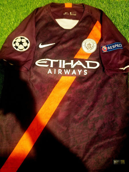 Aguero Manchester City 2018 2019 UEFA Jersey Shirt Camiseta L SKU# 919001-538 foreversoccerjerseys