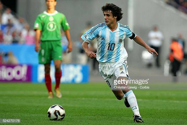 Aimar Argentina 2005 CONFEDERATIONS CUP MATCH WORN Jersey Camiseta L - foreversoccerjerseys