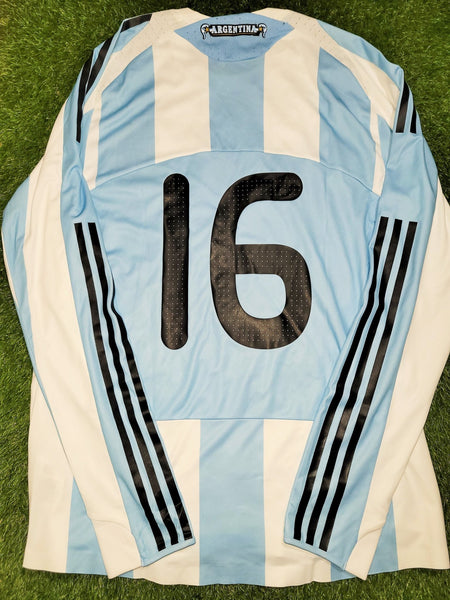 Argentina 2008 MATCH WORN Jersey Shirt Camiseta L SKU# 623806 Adidas