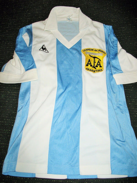 Argentina Le Coq Sportif 1978 World Cup Jersey Shirt Trikot Camiseta M - foreversoccerjerseys