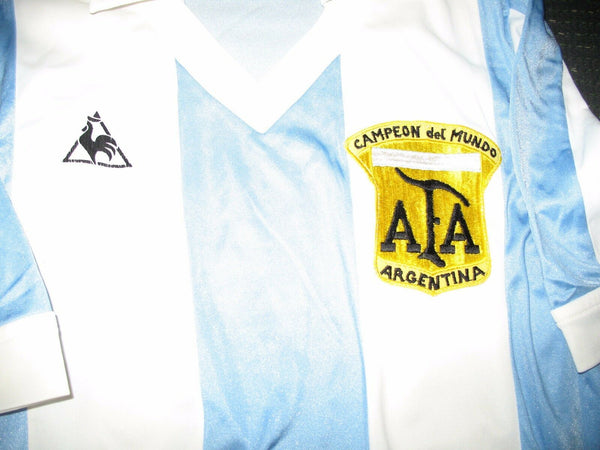 Argentina Le Coq Sportif 1978 World Cup Jersey Shirt Trikot Camiseta M - foreversoccerjerseys