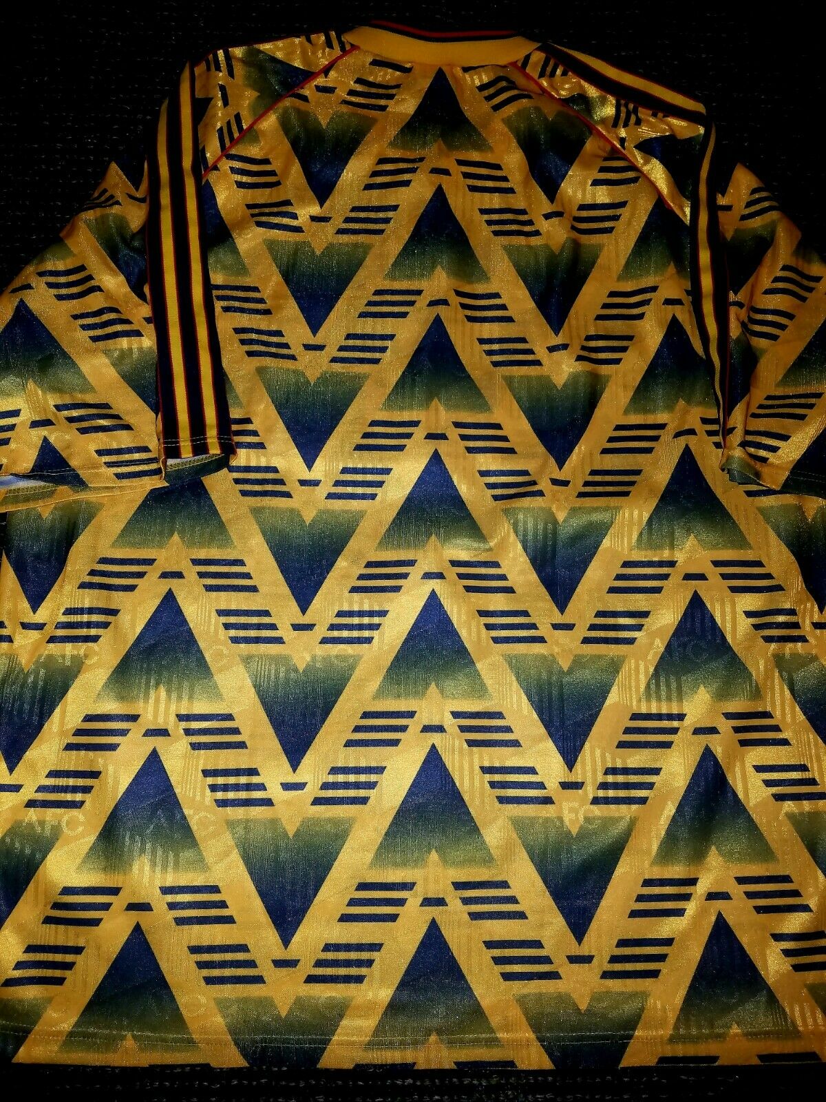 Arsenal Adidas JVC 1991 1992 1993 BRUISED BANANA Jersey Shirt L - foreversoccerjerseys