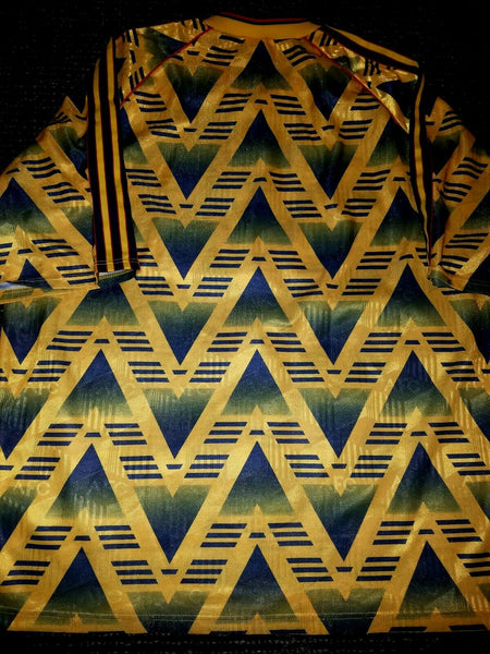 Arsenal Adidas JVC 1991 1992 1993 BRUISED BANANA Jersey Shirt L - foreversoccerjerseys