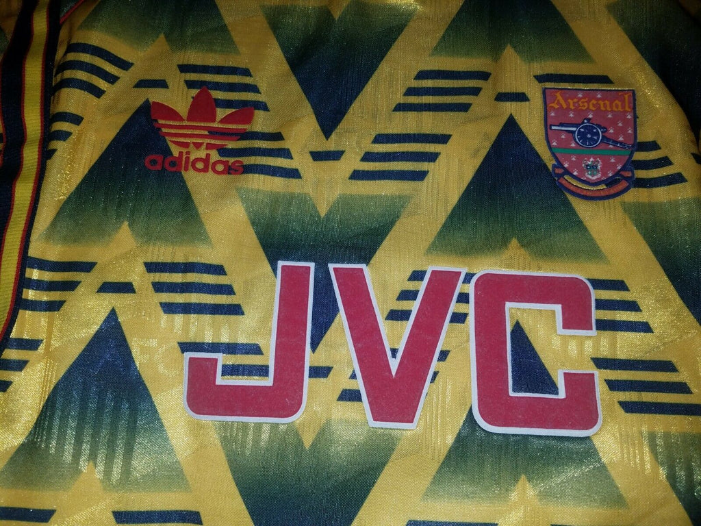 Arsenal Adidas JVC 1991 1992 1993 BRUISED BANANA Jersey Shirt XL –  foreversoccerjerseys