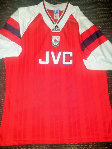 Arsenal Adidas JVC 1992 1993 1994 Jersey Shirt L - foreversoccerjerseys