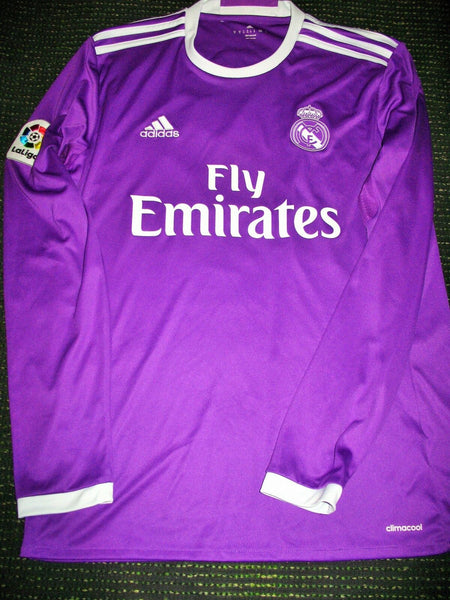 Asensio Real Madrid 2016 2017 Purple Long Sleeve Jersey Shirt Trikot - foreversoccerjerseys