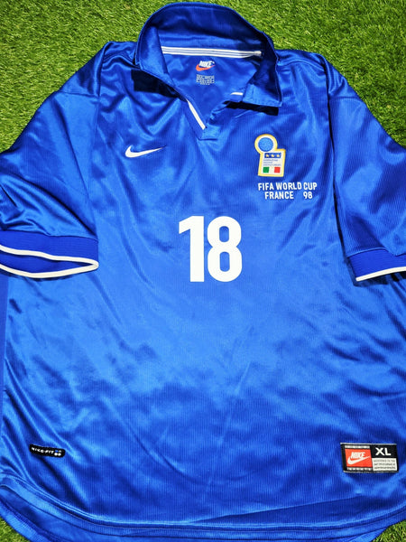 Baggio Italy Nike 1998 WORLD CUP Home Soccer Jersey Shirt XL Nike