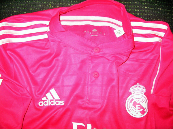 Bale Real Madrid 2014 2015 Pink MATCH WORN Jersey Shirt - foreversoccerjerseys