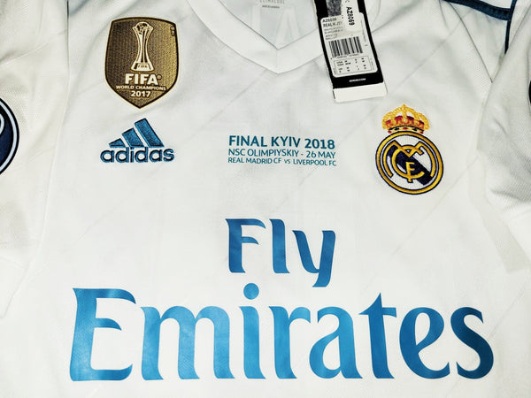 Bale Real Madrid 2017 2018 UEFA FINAL Soccer Jersey Shirt BNWT M SKU# B31106 Adidas