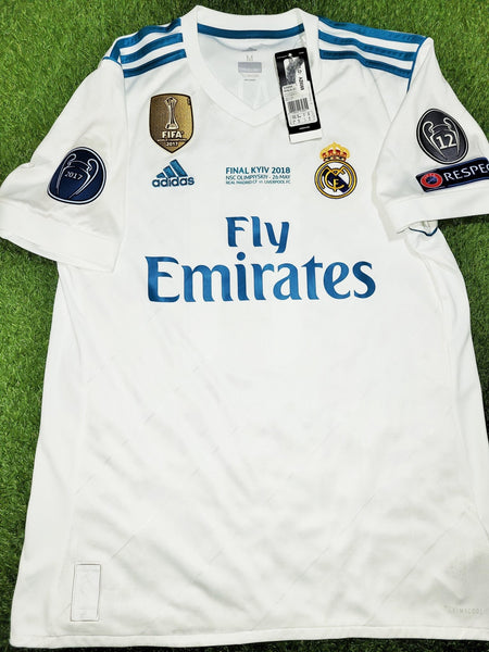 Bale Real Madrid 2017 2018 UEFA FINAL Soccer Jersey Shirt BNWT M SKU# B31106 Adidas